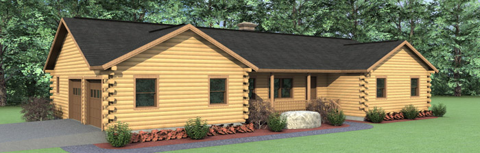 The Brewster Log Home Floor Plans Nh Custom Log Homes Gooch