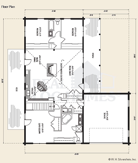 The Lakeland Log Home Floor Plans Nh Custom Log Homes Gooch Real