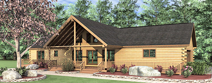 The Woodland Log Home Floor Plans Nh Custom Log Homes