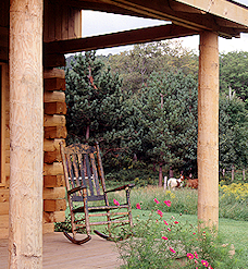 Full Log Porch Post